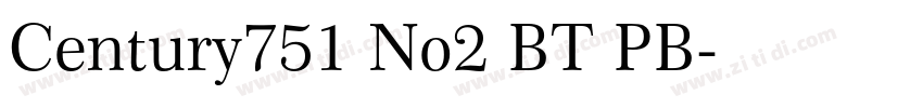 Century751 No2 BT PB字体转换